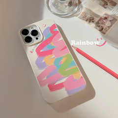 Rainbow Graffiti iPhone 15 Case Apple 11 Creative 14 Pro Max Silicone X/8 Soft Case 12 Compatible 13