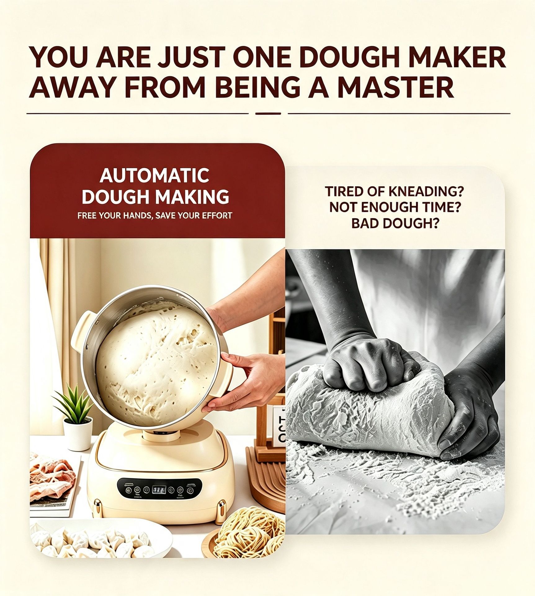 Cross-border Exclusive Dough Mixer Multifunctional Kitchen Machine One-key Dough Mixing Whipping Mixing Home Baking Kneading Machine