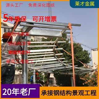 景观曲面弧形廊架定制施工上海源头工厂定制钢结构景观廊架长廊
