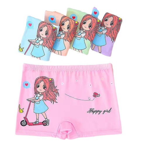 Children's underwear, female cartoon boxer briefs, girls triangle, small, middle and large children, princess boxer briefs, foreign trade wholesale