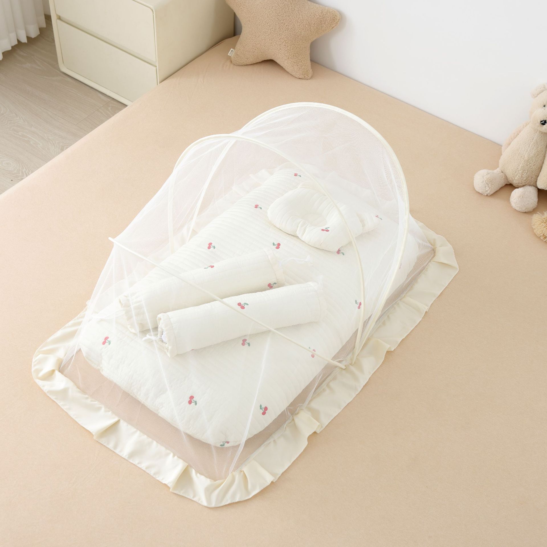 Pure Cotton Baby Mosquito Net Foldable Sponge Floor Thickened Insect-Proof Mosquito Sleeping Net Baby Bed Bed-In-Bed Mosquito Net