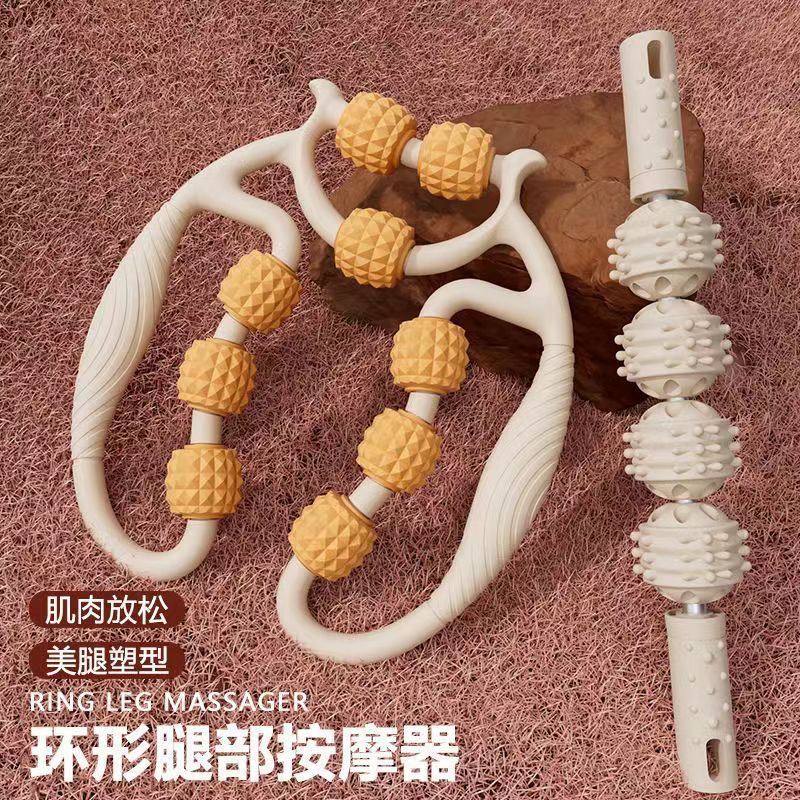 Leg Massager with Rolling and Clamping Functions to Relieve Muscle Tension, Kneading and Relaxing Roller Shaft, Adjustable for Slimming Calves and Thighs, Fitness Equipment