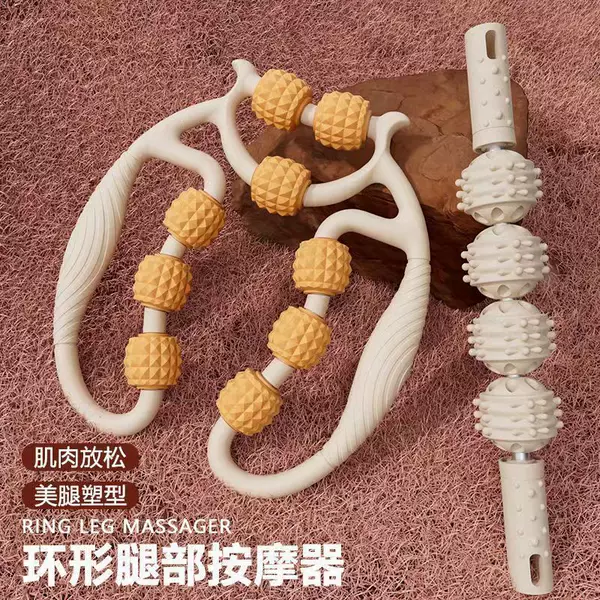 Leg Massager with Rolling and Clamping Functions to Relieve Muscle Tension, Kneading and Relaxing Roller Shaft, Adjustable for Slimming Calves and Thighs, Fitness Equipment