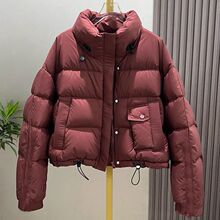 绒棉服女短款新款2025冬时尚韩版立领加厚小个子面包服棉衣外套