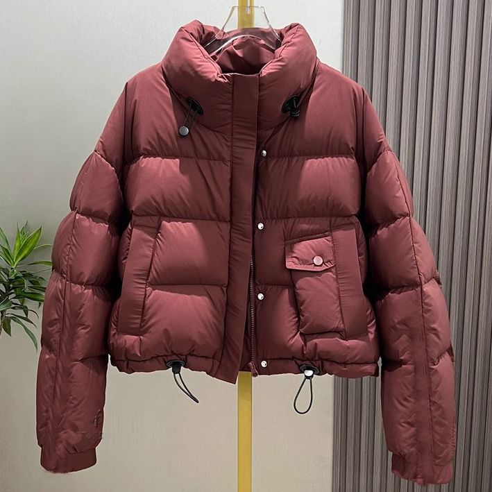 绒棉服女短款新款2025冬时尚韩版立领加厚小个子面包服棉衣外套