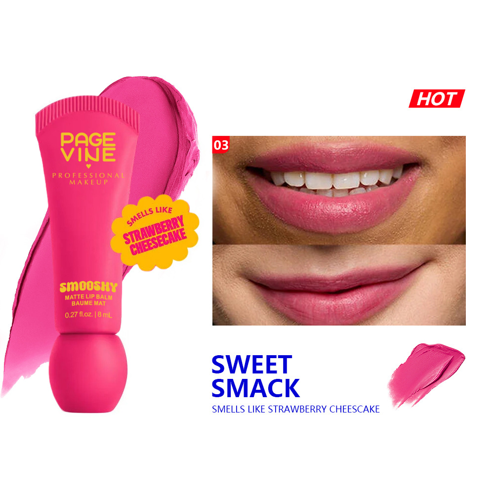 Patrón transfronterizo PAGE VINE lipstick helado textura velvet niebla mate color humectante maquillaje lipstick