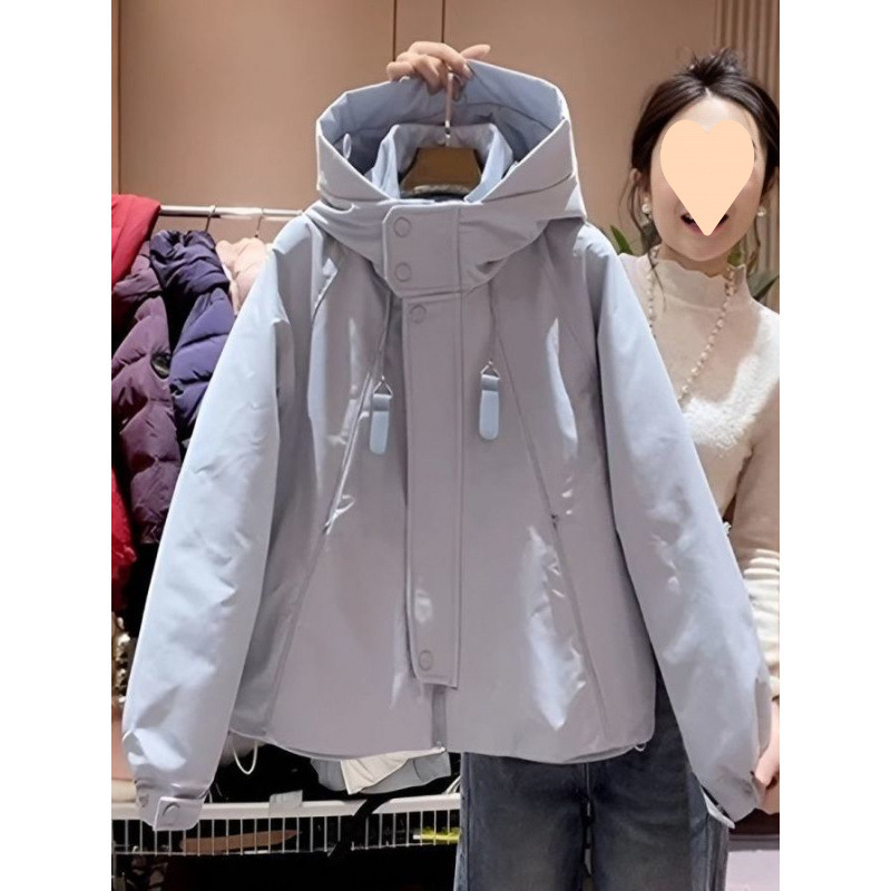 European Station Hooded Jacket Women's 2025 New Autumn and Winter Loose Casual Jacket Windbreaker Baseball Uniform Trendy