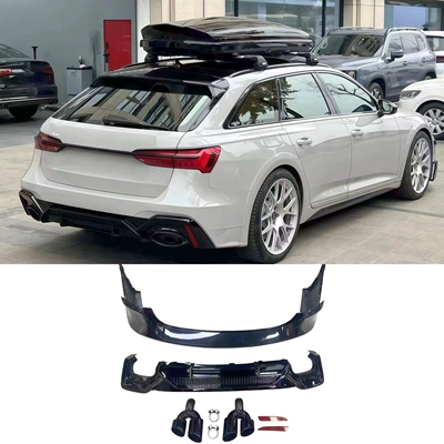 Suitable for Audi A6 models from 2019 to 2025; rear bumper modification for Avant and Allroad models; ABT rear bumper (Big Surrounded) - 19-26-model-a6-rear-bumper-setavant-and-allroad