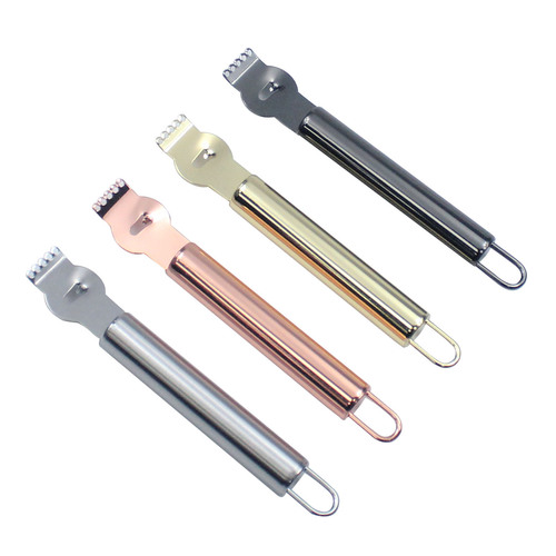 Rose gold stainless steel lemon peeler, kitchen gadget multi-purpose fruit peeler, orange peeler