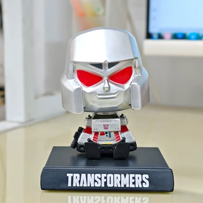 Foreign Trade Export — Car ornaments - -shaking-head-robot-silver