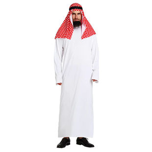 Middle Eastern Rich Man Costume Saudi Arabia Dubai Robe Birthday Party Wedding Groomsmen Cosplay Performance Costume