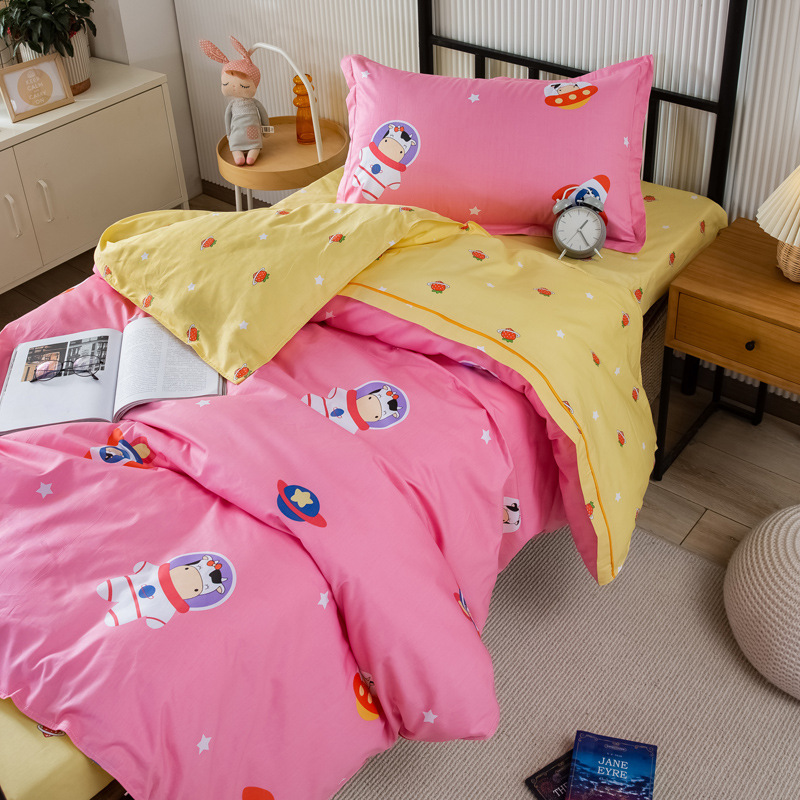 Nuevo conjunto de tres piezas de algodón para estudiantes dormitorios de seis piezas de algodón para estudiantes dormitorios de cama al por mayor