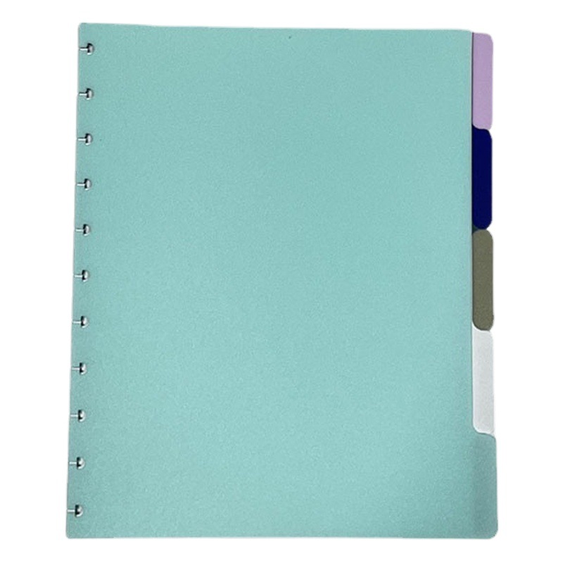 Página de partición de color agujero de seta semitransparente página de clasificación de carpetas de hojas sueltas sin perforar cuaderno cuenta de mano página de partición de agujero de seta