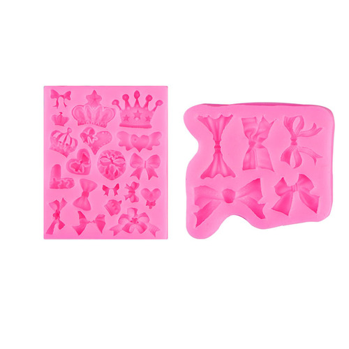 DIY Multiple Crown Butterfly Knot Shaping Sugarpaste Silicone Mold Soft Clay Clay Casting Resin Accessories Decor Wholesale