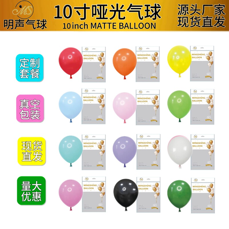 Wholesale 10-inch 2.2g latex balloon thickened visit to the United States matte round birthday party supplies decoration Matt balloon Wholesale 10-inch 2.2g latex balloon thickened visit to the United States matte round birthday party supplies decoration Matt balloon