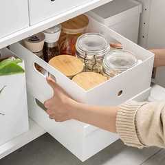 批發日式整理收納箱家用塑料收納箱帶滑輪文件收納盒帶蓋儲物箱收