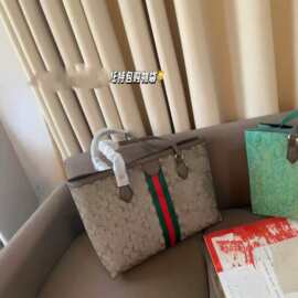 新款老花托特包女包大容量通勤单肩包时尚百搭高级感手提包