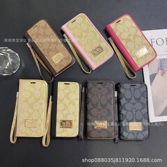 潮牌适用苹果16promax手机壳14皮套iPhone17保护套11皮质15大牌12