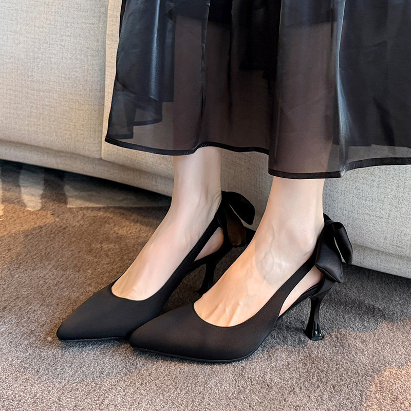 020412-18-19 French 7cm High Heels, Elegant Stiletto Heels, Versatile Flats for Women, Plus Fat and Widened, Large Size Women's Shoes 020412-18-19 French 7cm High Heels, Elegant Stiletto Heels, Versatile Flats for Women, Plus Fat and Widened, Large Size Women's Shoes