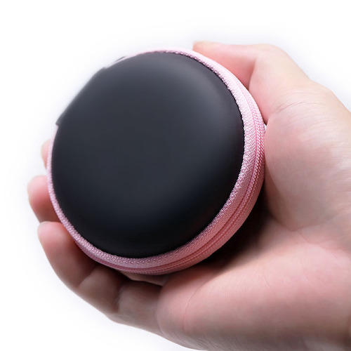 eva headphone bag large round headphone storage box data line packaging box portable digital accessories USB flash drive storage bag 