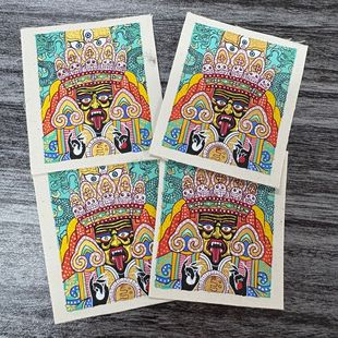 Hot Gold Xizang Nepal Pure Hand-Painted Thangka Zakhilam 4*5 Card Core