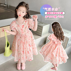 女童連衣裙夏裝小女孩夏季雪紡公主裙夏天中小童洋氣夏款兒童裙子