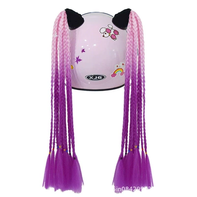 for Men and Women, Helmet: Motosiklet dəbilqələri - 2-thin-pink-and-purple-strips