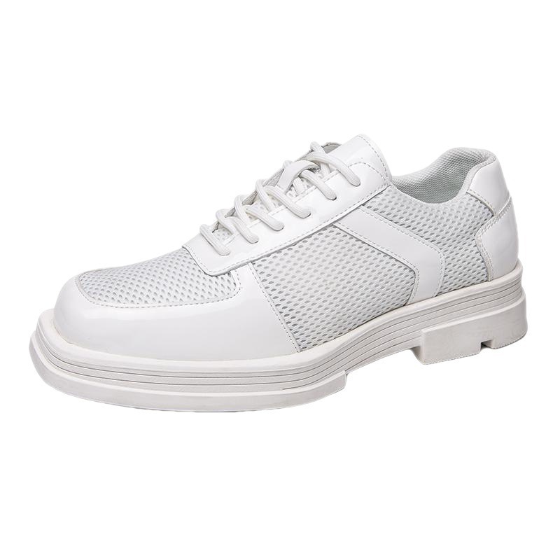 Zapatos de hombre, ropa de negocios de verano, zapatos de hombre, zapatos de cuero de moda, zapatos de corte de pelo blanco para hombres, zapatos de moda para matrimonio