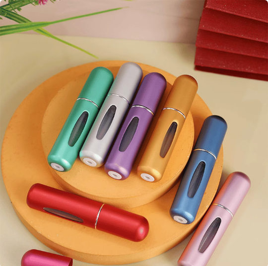 in stock 5ml perfume sub-bottomed refillable spray bottle aluminum portable travel cosmetics sample perfume bottle