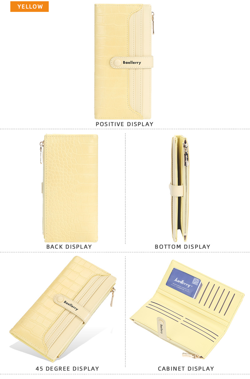 Women's Long Wallet Crocodile Pattern Phone Case For Women_voghion.com