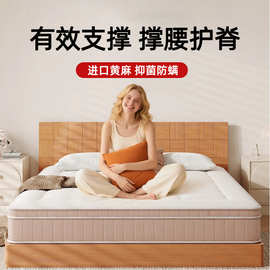 护脊黄麻床垫双人硬垫乳胶弹簧床垫记忆棉席梦思黄麻大师床垫家用