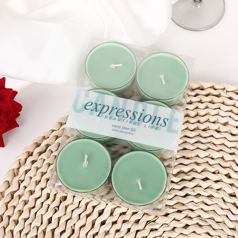 Gran ronda 6 velas de aromaterapia en caja al por mayor Hogar libre de humo romántico Día de San Valentín confesión té cera transfronteriza