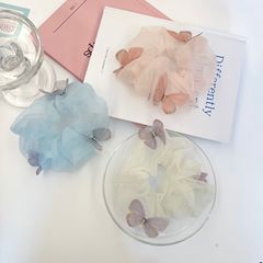 蝴蝶大腸發圈髮飾夏新款超仙ins韓系馬尾頭繩甜美可愛仙氣發繩