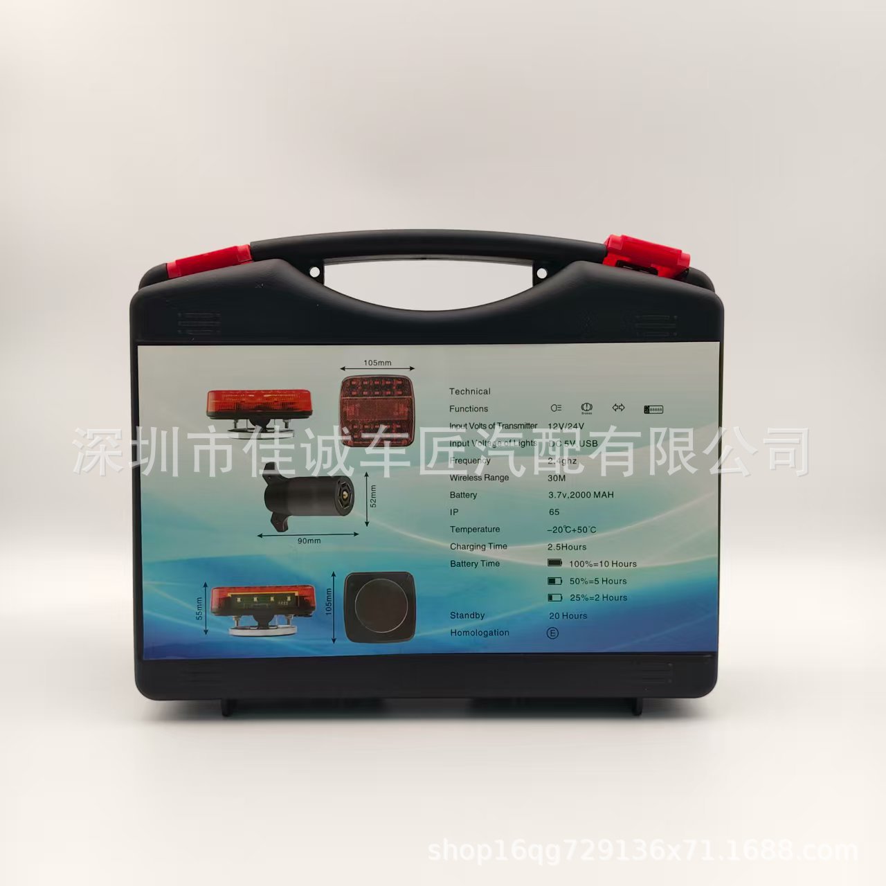 Cross-Border Amazon New Trailer Truck Led Tail Light Side Light Truck Led Warning Light Cigarette Lighter Car Tail Light