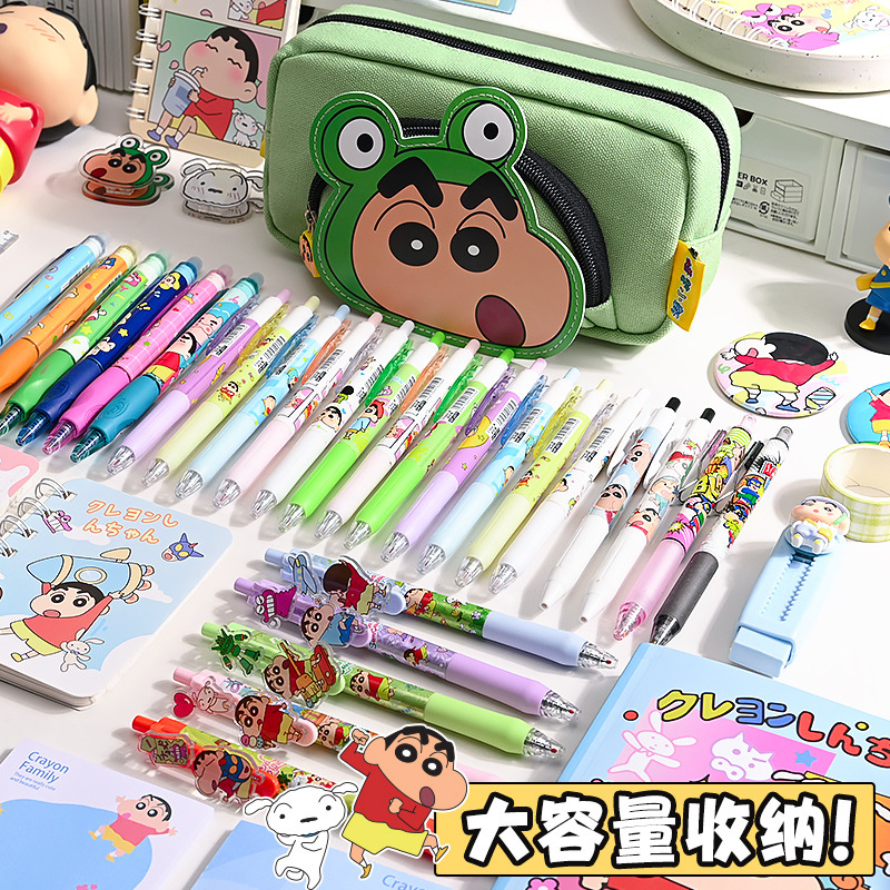 正規版ライセンスクレヨンしんちゃん高颜値筆袋大容量インスタ風中学生キャラクター高級感文房具ケース