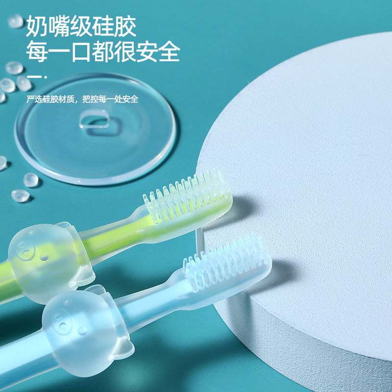 Cepillo de dientes de pelo suave para limpieza oral de bebés Cepillo de dientes de pelo suave para bebés Cepillo de dientes de pelo suave para bebés Productos de cuidado oral para niños