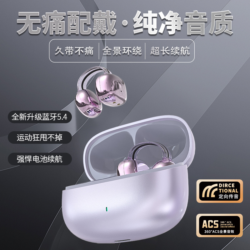Cross-border YX59 Bluetooth headset clip-on-ear wireless for Sony high-end non-ear genuine goods high-quality sports
