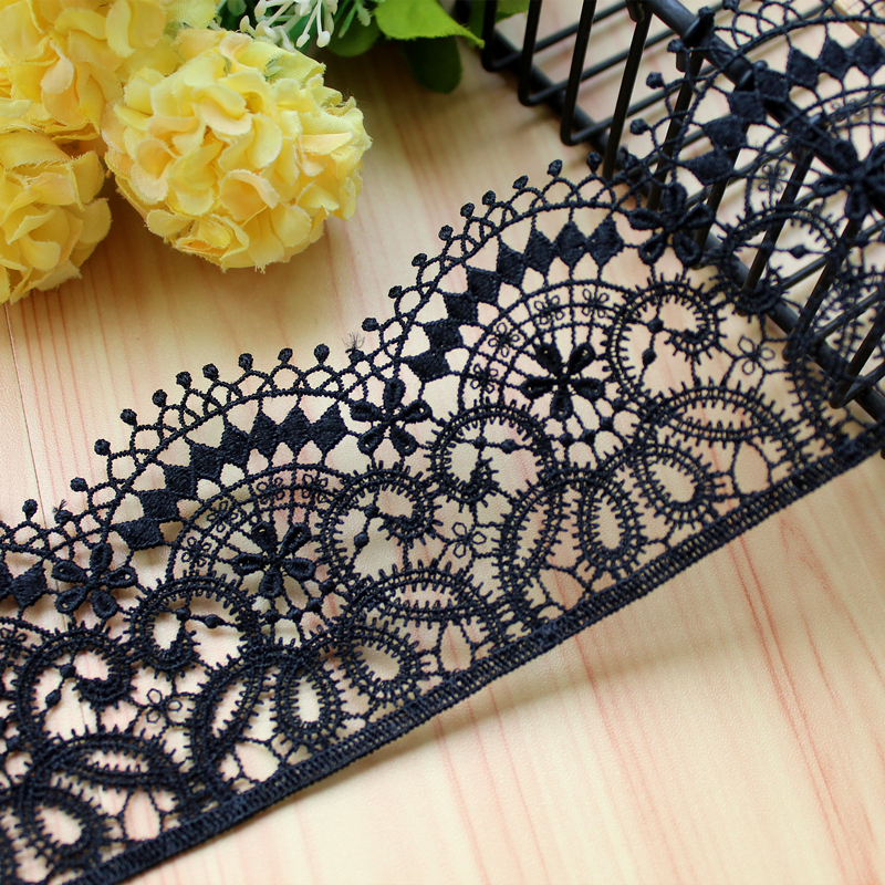 Japón 7cm polietileno de línea delgada accesorios de encaje solubles en agua DIY ropa falda pendular material de decoración de puño