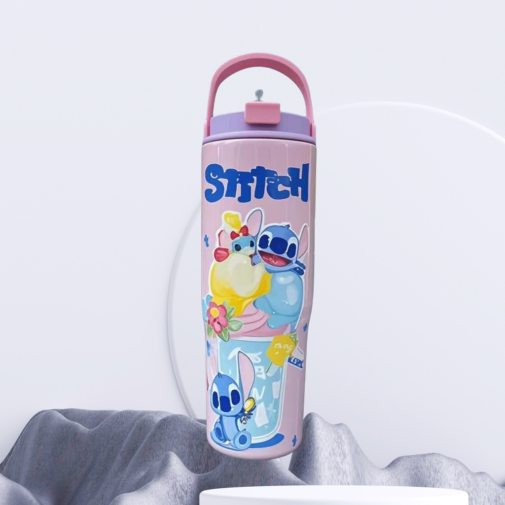 Transfronterizo nuevo estilo 304 taza de aislamiento de acero inoxidable dibujos animados anime Ice Ba taza al aire libre taza de automóvil portátil impresión 3D