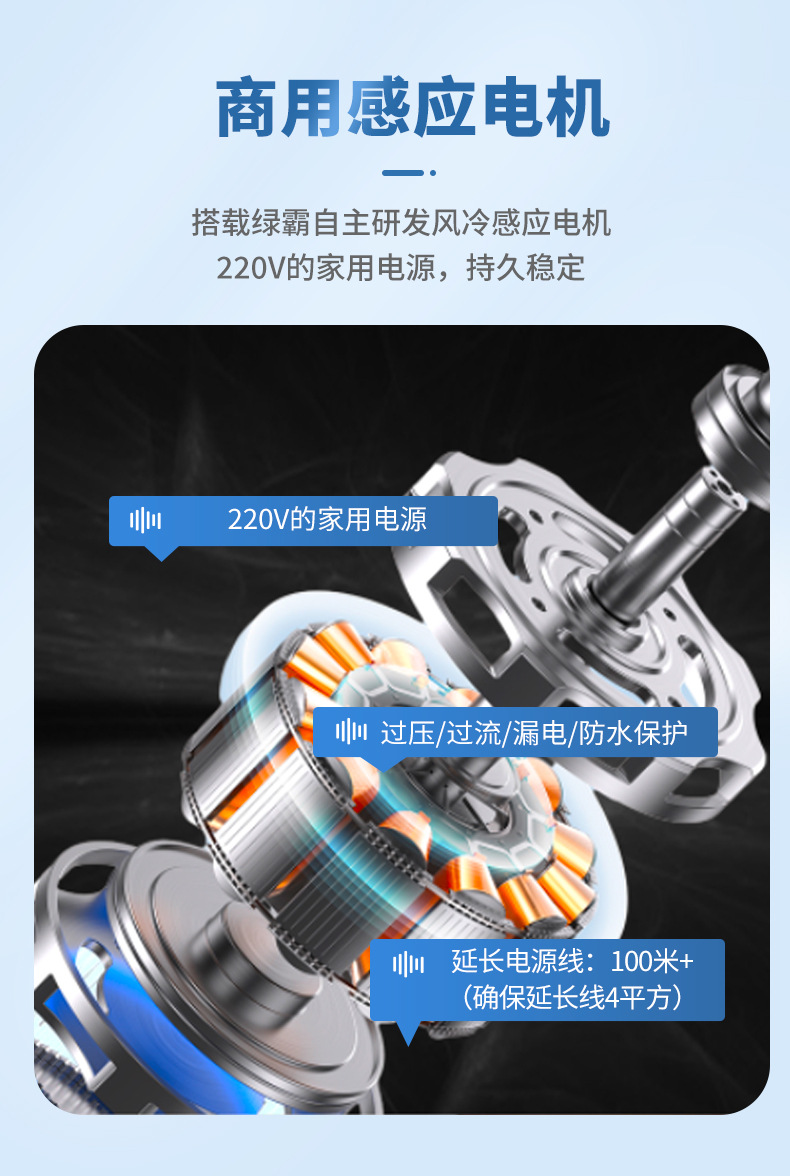 Green Power Household Car Washer, Tiger Power Iron Armor Household Cleaning Machine, High-Pressure Car Washer, Small Household Cleaning Machine
