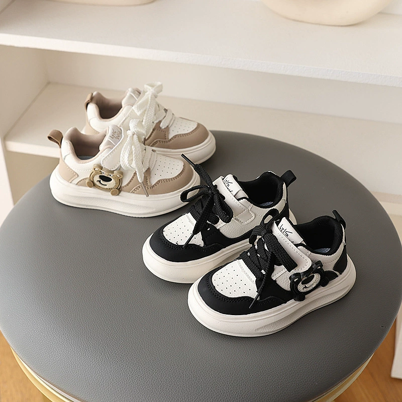 Мальчик медведь рисовые кроссовки 2025 весна и осень новые детские кроссовки