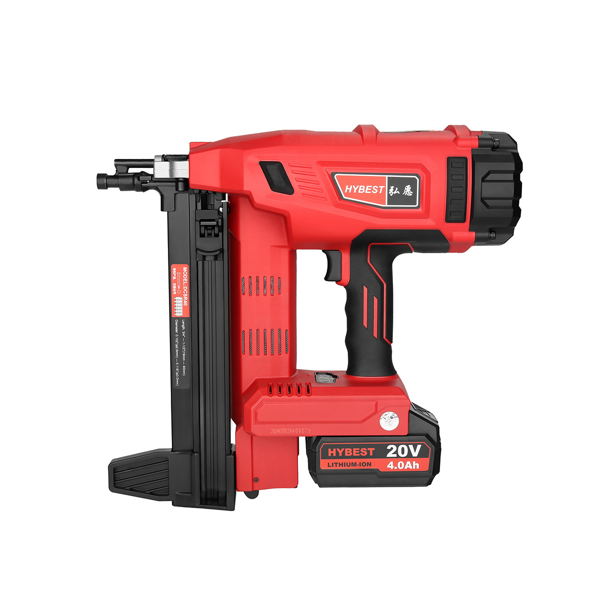 弘愿DCSR40新款锂电钢钉枪无气瓶瓦斯枪纯电瓦斯枪混电动打钉枪