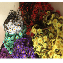 亚马逊菊花发带太阳花花环5朵雏菊头花新娘发饰沙滩旅游拍照发带