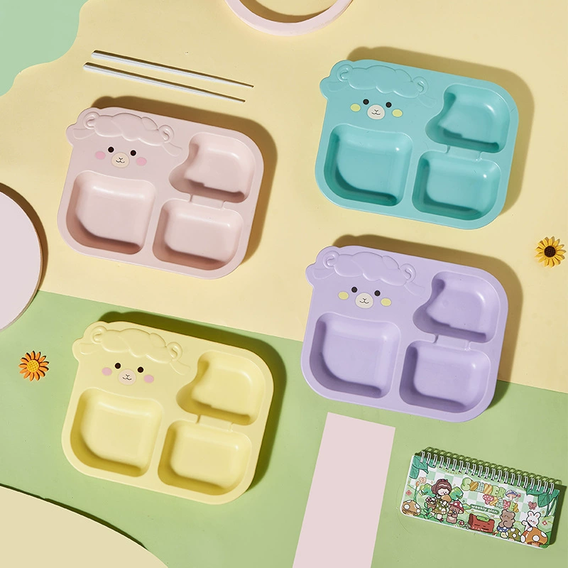 Костюм для детской посуды, детский домашний мультфильм, милая диэлектрическая тарелка с защитой от падения, детская обеденная миска, набор обеденных тарелок