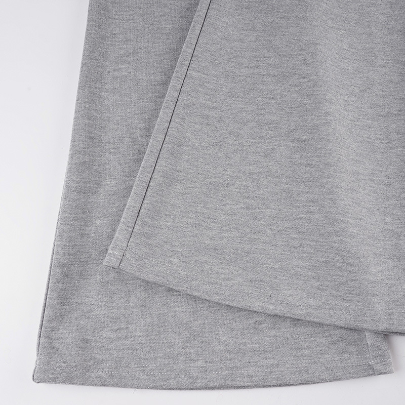 American Style Simple Letter Heart Print Loose Tie Casual For Women Early Autumn Versatile Sports Draped Sweatshirt Long_voghion.com