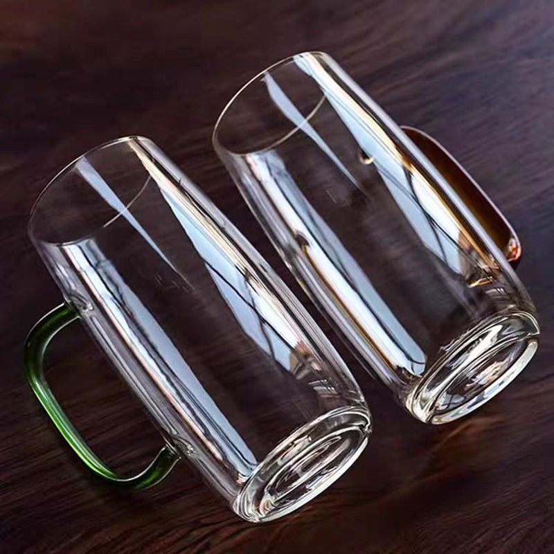 Vidrio de borosilicato con mango taza de té Oficina taza de agua unisex hogar té verde longjing taza de agua