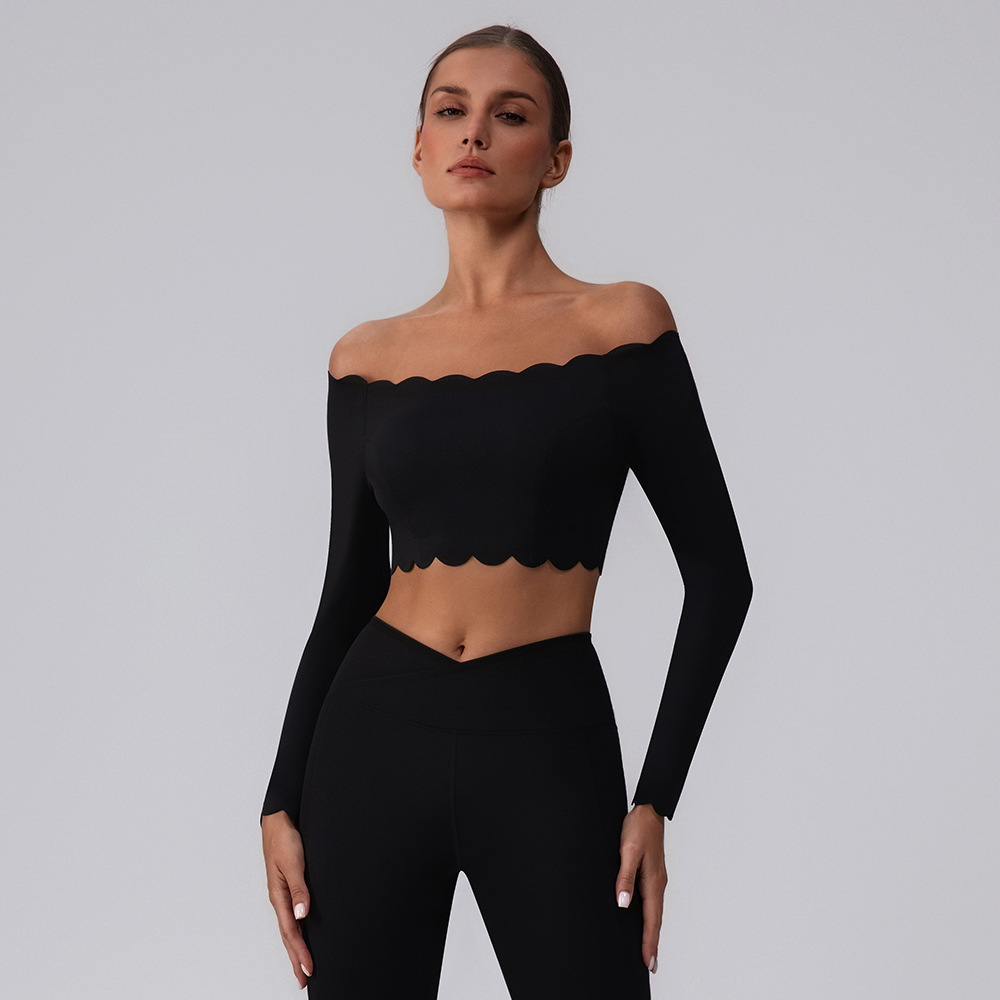 Diez recuerdos vestidos de yoga con hombro con cojín de pecho chaleco de manga larga corrida a prueba de choque taza sostén deportivo