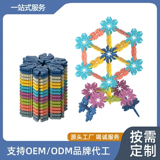 【支持贴牌】大号加厚树叶雪花片儿童拼装积木幼儿园拼插玩具6685