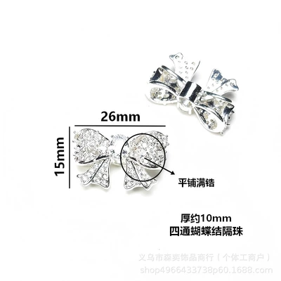 Zərgərlik ara hissələri Four-Way Bow Full-Diamond Multi-Way