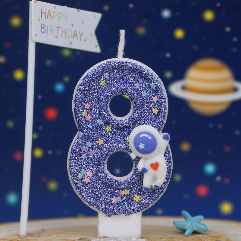 跨境热卖货源亚马逊希音数字生日蜡烛蛋糕派对装饰生日蜡太空人|undefined